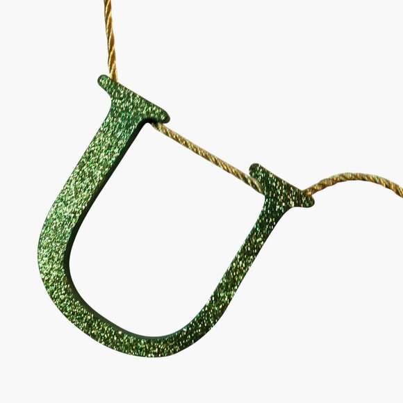 Lucky St Patricks Day Garland 38 In Green Glitter Shamrocks Luck of Irish - Picture 7 of 12